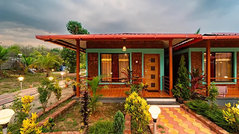 red stone cottage in dandeli
